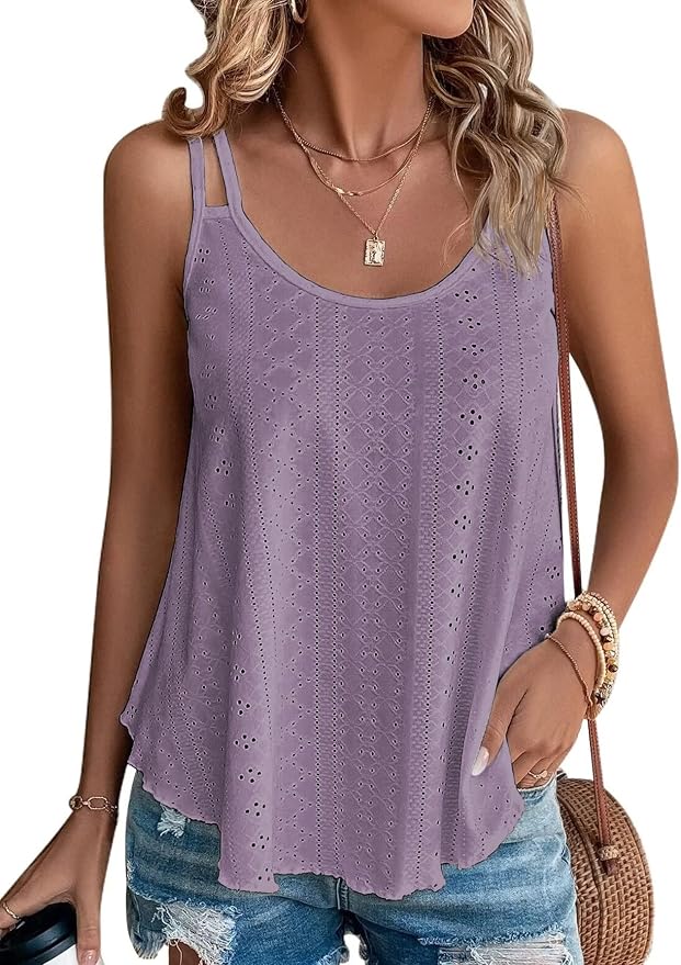 ATHMILE Women's Tank Tops Sleeveless Summer Top Spaghetti Strap Spring Shirt Loose Fit Beach Vacation 2026 Casual by ATHMILE
