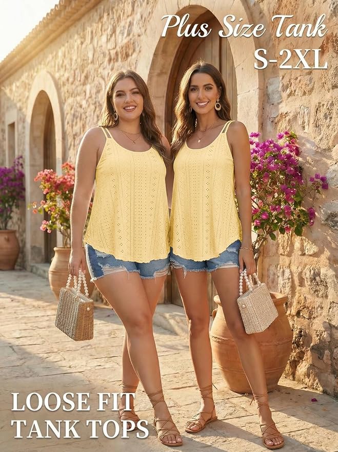 ATHMILE Women's Tank Tops Sleeveless Summer Top Spaghetti Strap Spring Shirt Loose Fit Beach Vacation 2026 Casual - Image 5