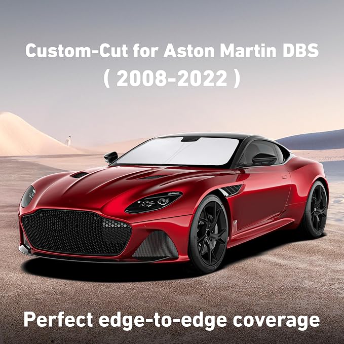 Econour Windshield Sunshade for Aston Martin DBS, DBS Superleggera 2008-2019, 2020, 2021 Sun Visor for Front Window Sun Shade Cover, UV Blocker & Protector, Car Accessories - Image 2