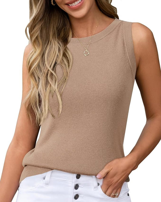 Arach&Cloz Women's Wool Blend Sweaters Non See Through Summer Business Casual Tank 2026 by ArachClozFocusonQuality