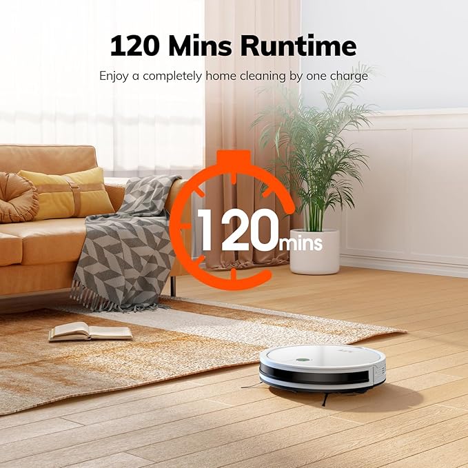 ILIFE V2 Robot Vacuum Cleaner, Tangle-Free Suction | 120 Mins Runtime, Slim, Self-Charging Robotic Vacuum Cleaner, Ideal for Pet Hair and Hard Floors - Image 5