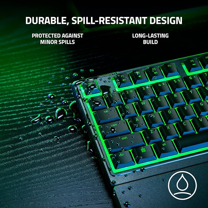 Razer Ornata V3 X Gaming Keyboard: Low-Profile Keys - Silent Membrane Switches - Spill Resistant - Chroma RGB Lighting - Ergonomic Wrist Rest - Classic Black (Renewed) - Image 5