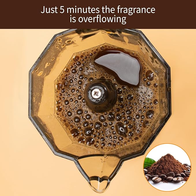 LAOION 6 Cup Manual Espresso Maker, Small Espresso Machines for Home | Cuban Coffee Maker with Detachable Base & Overheat Protection,Cafeteras Electricas Modernas Moka Pot,Greca Electrica De Cafe - Image 4