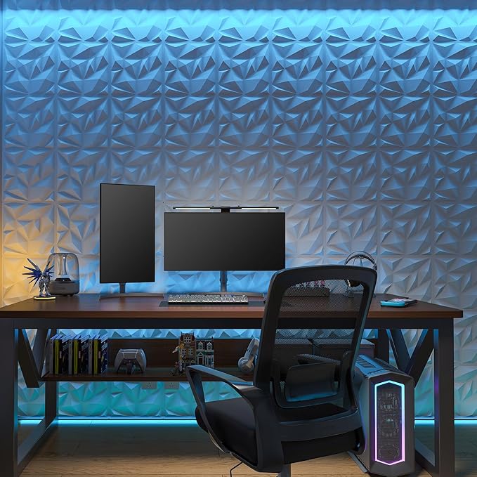 Art3d 100 Pack Decorative 3D Wall Panels, 97 Sq.Feet PVC Interior Wall Décor, 11.8"x11.8", White - Image 4