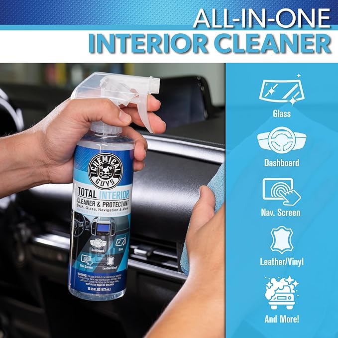 Chemical Guys, Total Interior Cleaner & Protectant, Leather & Vinyl, 32 oz | Cleans dashboards, seats, door panels, trim and glass in one step, leaving a fresh, streak-free, factory-style look - Image 3