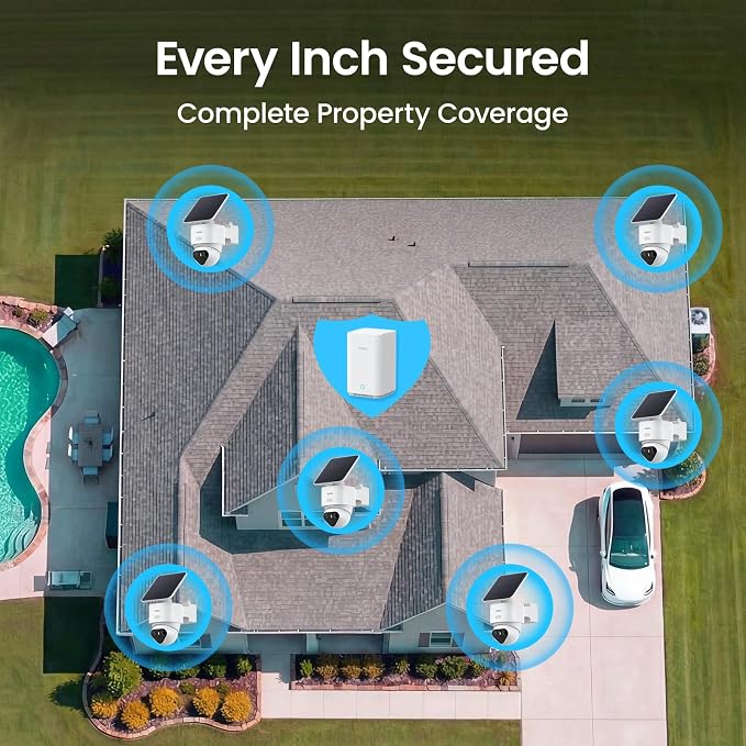 aosu T2 Ultra 4K Security Cameras Wireless Outdoor, 6 Cam Kit, Smart Home Security System with TrueColor Night Vision, AI Recognition & 360° Motion Tracking, Solar Power, Expandable 1TB Local Storage - Image 5
