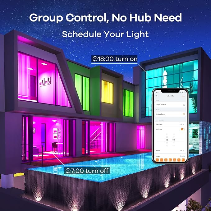 Linkind Smart Light Bulbs with Remote Control, Smart Bulb That Work with Alexa & Google Home, LED Light Bulbs Color Changing 64 Preset Scenes, A19 E26 2.4Ghz WiFi Light Bulbs Dimmable 60W 800lm 6 Pack - Image 8