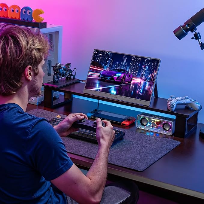 ARZOPA 16.1'' 180Hz 2.5K Portable Monitor, 2560x1440 QHD 107% sRGB Kickstand Portable Gaming Monitor with HDR, Ultra Slim, Eye Care, External Second Screen for Laptop, PC, PS5, Mac, Xbox-Z3FC - Image 2