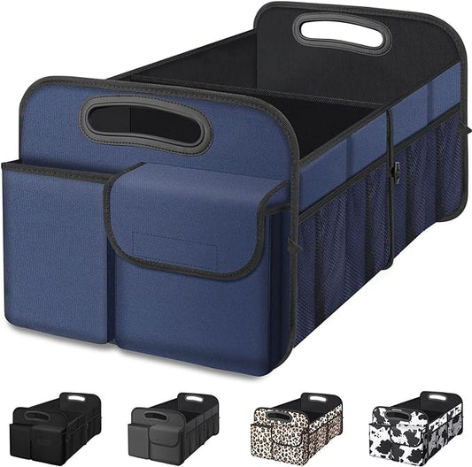Femuar Car Trunk Organizer, Collapsible, Waterproof, Non-Slip, Blue, 52L, 5 Compartments, Rectangular, Portable, Practical/Functional by GuangzhouTailinTechnologyCo