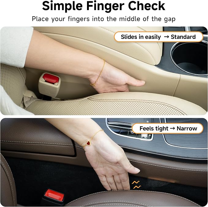 Car Seat Gap Filler Set of 2, 3IN1 Seat Side Gap Filler Plug with Storage Slot & Hook Function, Soft Foam Universal Fit Car SUV Truck Fill Gap Between Seats Console Organizer（Narrow Dark brown） - Image 5