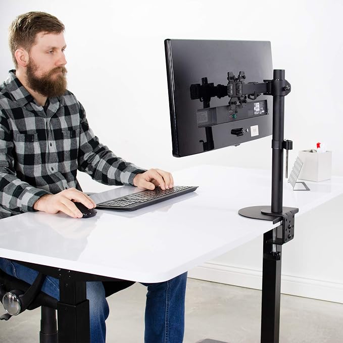 VIVO Steel Reinforcement Bracket Mount Plate for Thin, Glass, and Other Fragile Table Top Surfaces, Compatible with Most Monitor Stand C-Clamp Installations, Anti-Slip No Scratch, Black, STAND-AC01R - Image 5