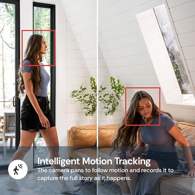 Luna 2K Indoor Cameras for Home Security, 2.4GHz & 5GHz WiFi, 360-Degree Pan-Tilt, Built-in Spotlight, Human Auto Tracking, Siren, Pet/Dog/Baby Camera with Phone app, Black (2026 Upgrade Version) - Image 7