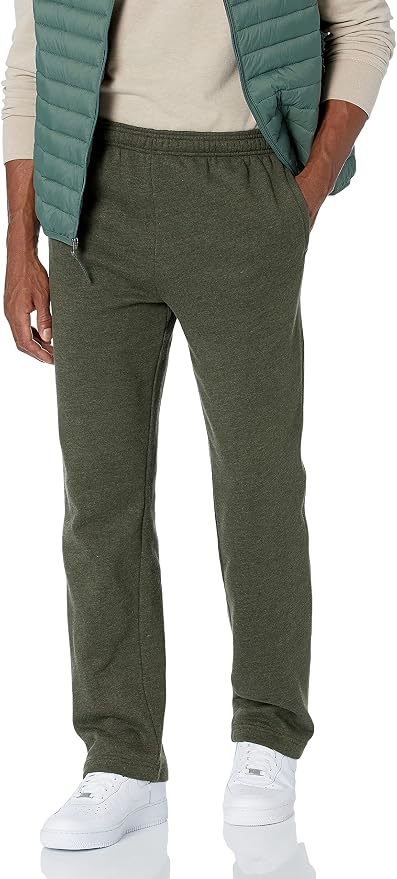 Amazon Essentials Men's Relaxed Straight Leg Fleece Open Bottom Sweatpant (Available in Big & Tall) by AmazonEssentials