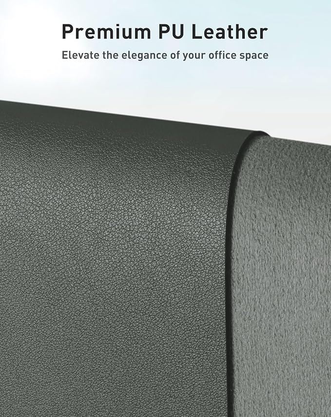 Aothia Faux Leather Desk Mat - Large Mouse Pad, Non-Slip PU Leather Blotter, Waterproof Writing Surface for Office and Home (Jungle Green, 40" x 24") - Image 2