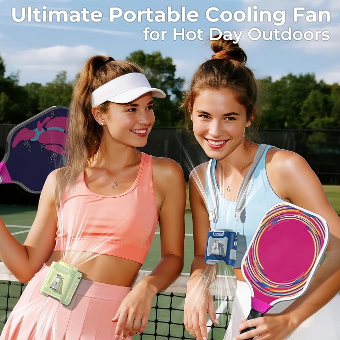 AMACOOL Portable Waist Fan Clip On, Gifts for Men Dad Husband, 10000mAh Rechargeable Wearable Shirt Fan, Powerful Belt Fans, Birthday Gifts for Women Jobsite Travel Camping Essentials 2026 - Image 2