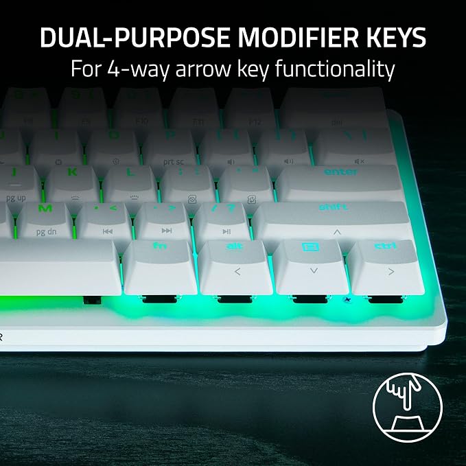 Razer Huntsman V3 Pro Mini 60% Esports Gaming Keyboard, White | Analog Optical Switches, Razer Snap Tap, Rapid Trigger, Adjustable Actuation, Dual-Purpose Mod Keys, Doubleshot PBT Keycaps - Image 8
