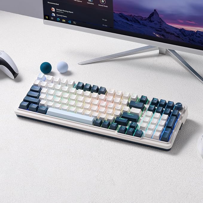 Redragon K686 PRO Wireless RGB Gasket Gaming Mechanical Keyboard, Easy Knob | Multi-Function Control Wheel, 0-Delay Tri-Mode, Cushioned 5-Layer Noise Dampening for Creamy Thocky Sound, Practical 98 Keys - Image 9