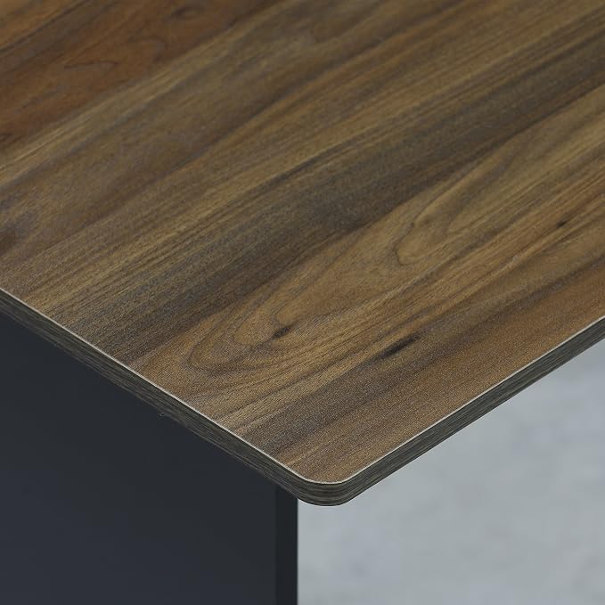Furinno COMPACT Desk, 28.5" Wide Gaming Desk with Shelves, Computer Desk with Book Shelf, Office Desk for Home Office, Study Room, Dorm, Bedroom, Columbia Walnut - Image 9