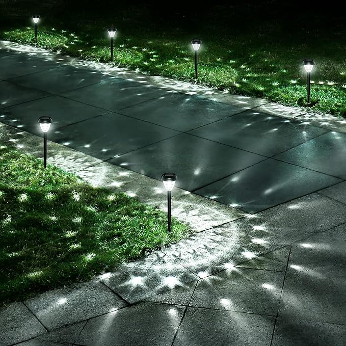 URAGO Super Bright Solar Lights Outdoor Waterproof-10 Pack, Dusk to Dawn Up to 12 Hrs Solar Powered Outdoor Pathway Garden Lights Auto On/Off, LED Landscape Lighting Decorative for Walkway Patio Yard by URAGO
