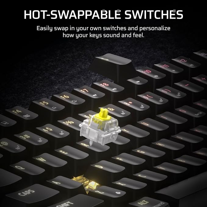 Corsair K65 Plus Wireless 75% RGB Hot-Swappable Mechanical Gaming Keyboard – Pre-Lubricated MLX Fusion Tactile Switches – Dual-Layer Sound Dampening – PBT Keycaps – QWERTY NA – Black - Image 8