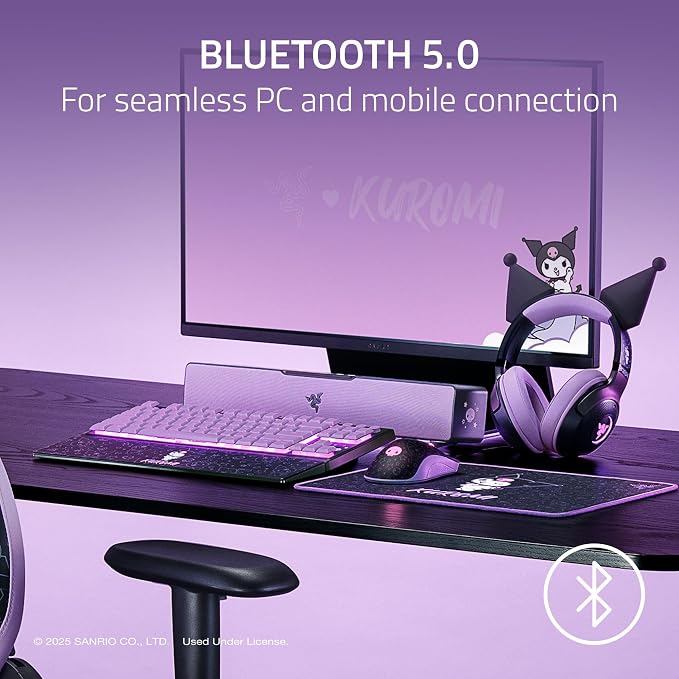 Razer Leviathan V2 X, PC Soundbar, Full-Range Drivers, Kuromi Edition | Compact Design, Chroma RGB, USB-C, Bluetooth 5.0, for PC, Laptop, Smartphones, Tablets & Nintendo Switch - Image 5