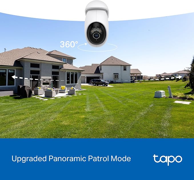 Tapo 4K 8MP Wired Pan/Tilt Outdoor Security Camera, Free Person/Vehicle Detect & 360° View, Color Night, Local AI, SD/Cloud Storage, Works w/Alexa & Google Assistant, 2.4 GHz WiFi C560WS - Image 7