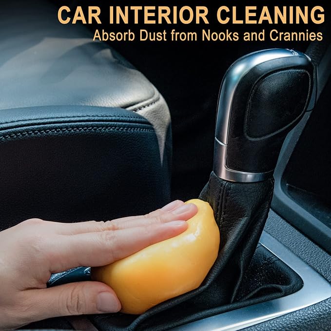 TICARVE 2Pack Cleaning Gel Car Putty Car Cleaning Putty Gel Auto Detailing Car Interior Cleaner Cleaning Kits Clean Slime Car Assecories Keyboard Cleaner Yellow (320g/11.2oz) - Image 2