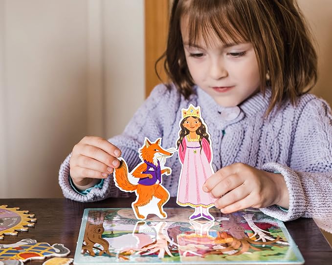 eeBoo Fairytale Spinner Game, Story Building Game, Ages 5+, 2-4 Players | Introduces storytelling & creative thinking. Includes spinner & thematic pieces to create your own story. 15 minute game play - Image 7