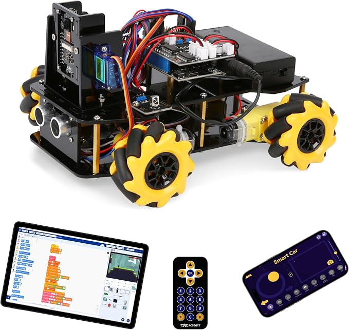 ACEBOTT Robot Kit with 3MP Camera, Robotics for Kids Ages 8–12 12-16 Compatible with Arduino & Scratch, App & Remote Control, STEM Toys Coding Robot Kit, Gift for Kids, Teens and Adults by ACEBOTT
