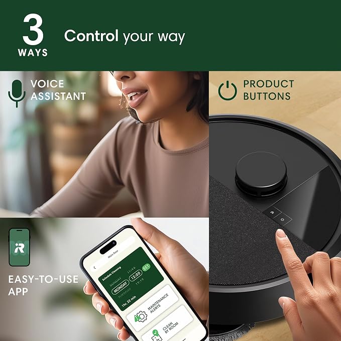 iRobot Roomba Plus 405 (G181) 2in1 Vacuum & Mop Robot with AutoWash Dock - Dual Spinning, Smart & Fast Mapping, Ideal for Pet Hair, Self-Empties 75 Days, Intense Suction, Pad Washing & Drying - Image 11