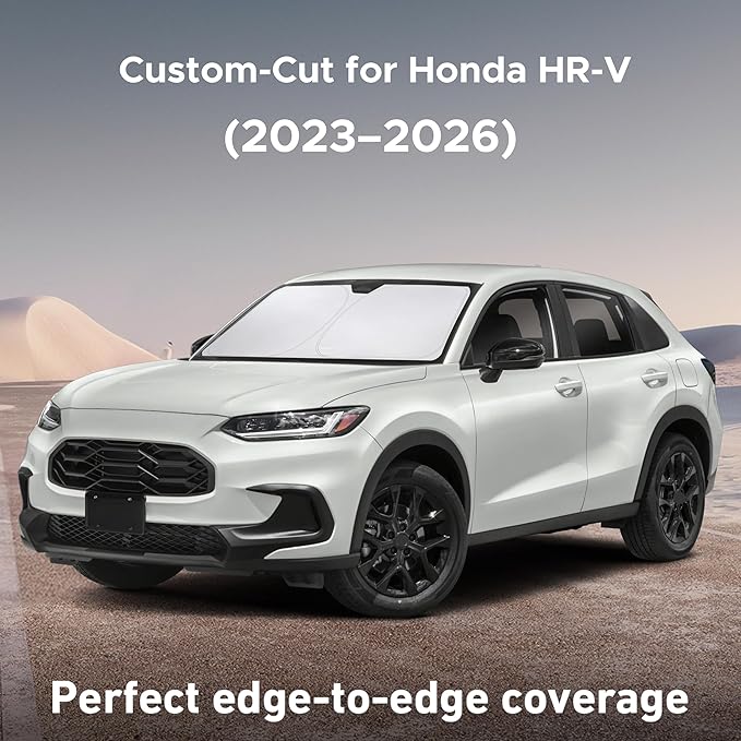 EcoNour Windshield Sunshade Compatible for Honda HRV 2023, 2024, 2025, 2026, Sun Visor for Front Windshield & Window Sun Shade Cover, UV Heat Blocker & Protector, Car Accessories - Image 2