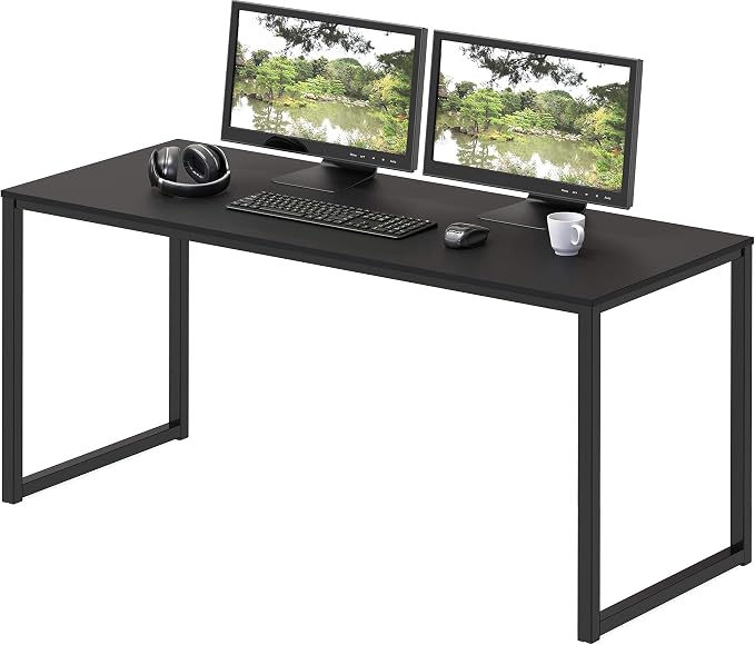 SHW Mission 48-Inch Home Office Computer Desk, Black by SHW