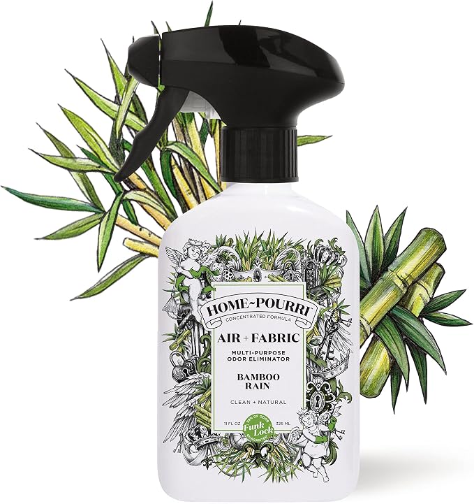Home-Pourri Air + Fabric Multi-Purpose Odor Freshener Spray, Bamboo Rain, 11 Fl Oz - Jasmine, Bamboo and Fresh Grass (Pack of 2) - Image 2