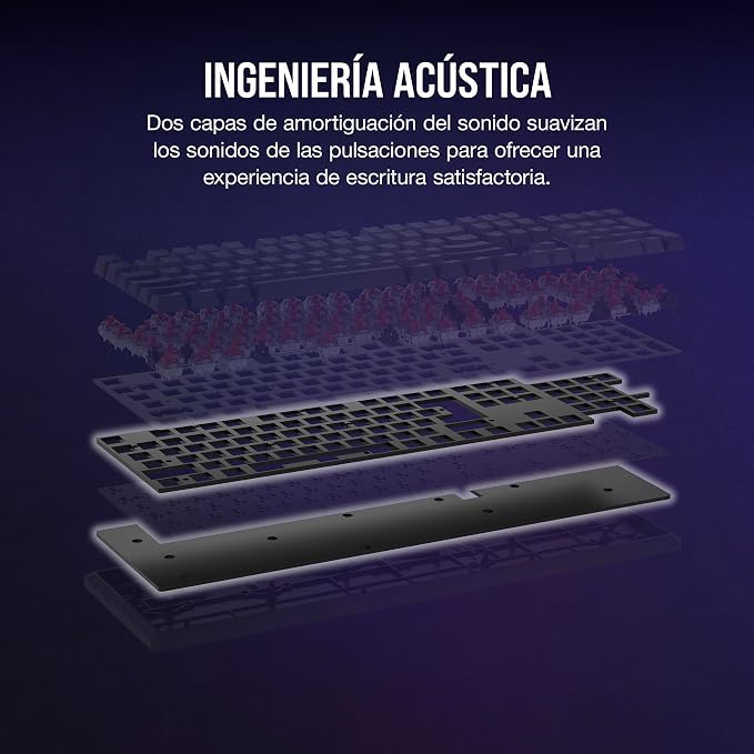 CORSAIR K70 CORE RGB Mechanical Wired Gaming Keyboard with Palmrest – Pre-Lubed MLX Red Linear Switches, SOCD, ABS Double-Shot Keycaps, Sound Dampening, Media Control Dial, QWERTY NA – Black - Image 7