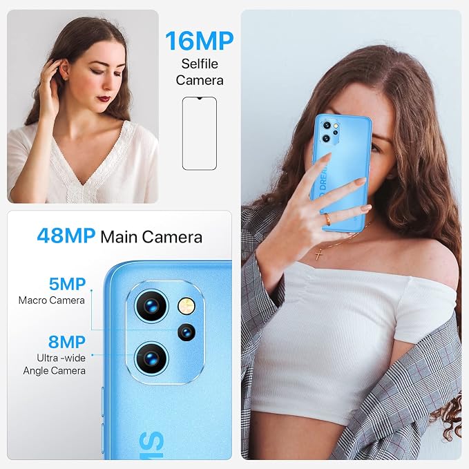 UMIDIGI Power 7 MAX Unlocked Cell Phone,6GB+128GB 10000mAh Battery,6.7" Full Screen + 48MP AI Triple Camera Android Smartphone,NFC,GPS,Face & Fingerprint,BLE 5.0, WiFi 2.4GHz/5GHz,Warranty,Blue - Image 3