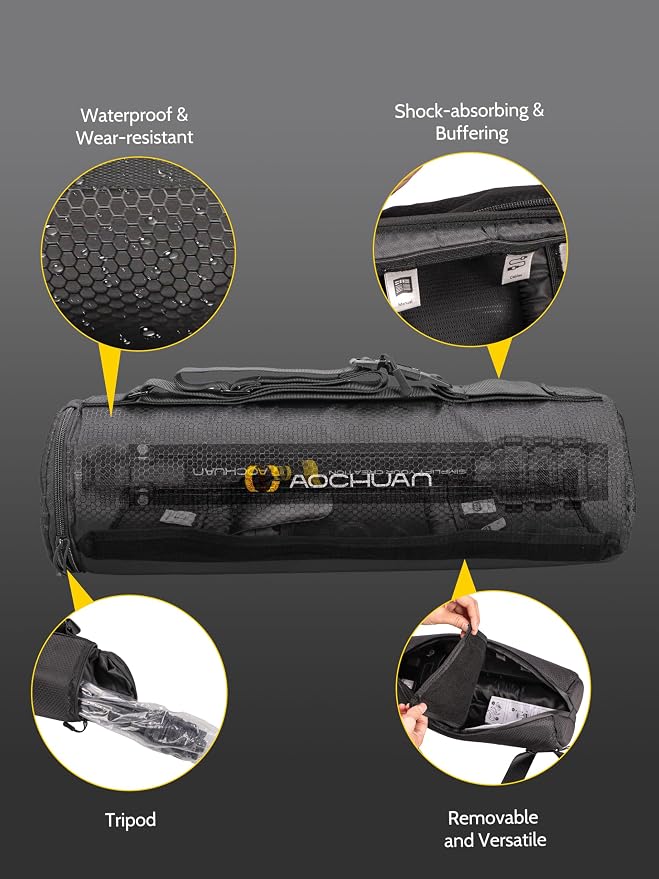 AOCHUAN 3-Axis Gimbal Stabilizer for iPhone & Android w/RGB Light, Handheld Phone Gimbal for Video Recording w/AI Tracking,1/4 Thread, Extendable Tripod, Padded Carry Bag(Smart X Complete Combo1) - Image 8