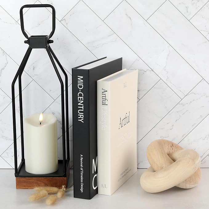 Aesthetic Decorative Books - Set of 2 Stylish Boxes Enhance Your Coffee Table, Bookshelf or Mantel Decor - Beautiful Fake/Faux Books for Modern Home Decoration, Photo Storage and as a Keepsake Box - Image 6