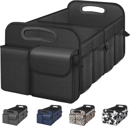 Femuar Car Trunk Organizer with Large Capacity Waterproof Car Accessories for Women & Men, Collapsible Trunk Organizer for Suv/Jeep/Sedan,Tools (Black, Standard) by GuangzhouTailinTechnologyCo
