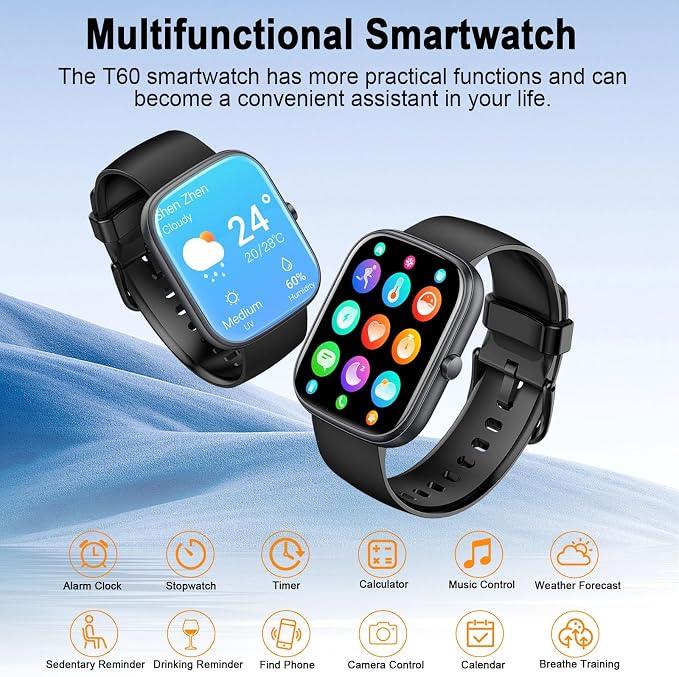 Smart Watch (Answer/Make Calls), 1.91"HD Smartwatch for Men Women Heart Rate/Sleep Monitor/Pedometer/Calories, New Fitness Watch with 113+ Sport Modes, Running Watch IP68 Waterproof for Android iOS - Image 5