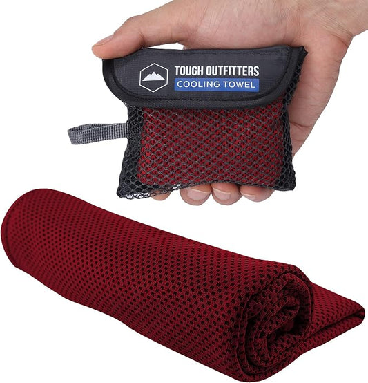 Tough Outdoors Cooling Towels for Neck Face - Neck Cooling Towel for Hot Weather Yoga Sports Golf Sweat - Instant Cold Towel by ToughOutdoors