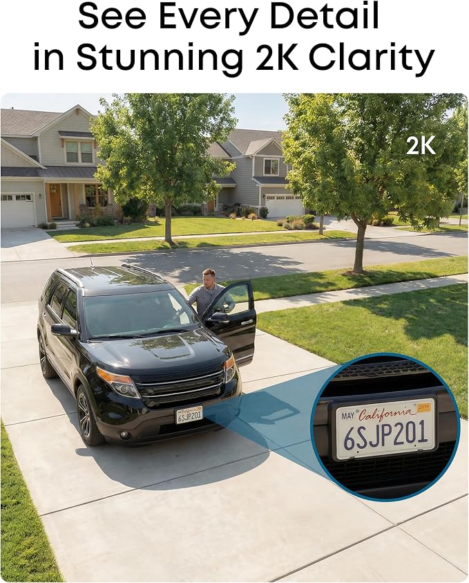 eufy Security eufyCam C37, Security Cameras Wireless Outdoor, 360° Pan & Tilt AI Tracking, 2K Solar Camera, Human/Pet/Vehicle Detection, Flexible Solar Panel, Color Night Vision, No Subscription - Image 3