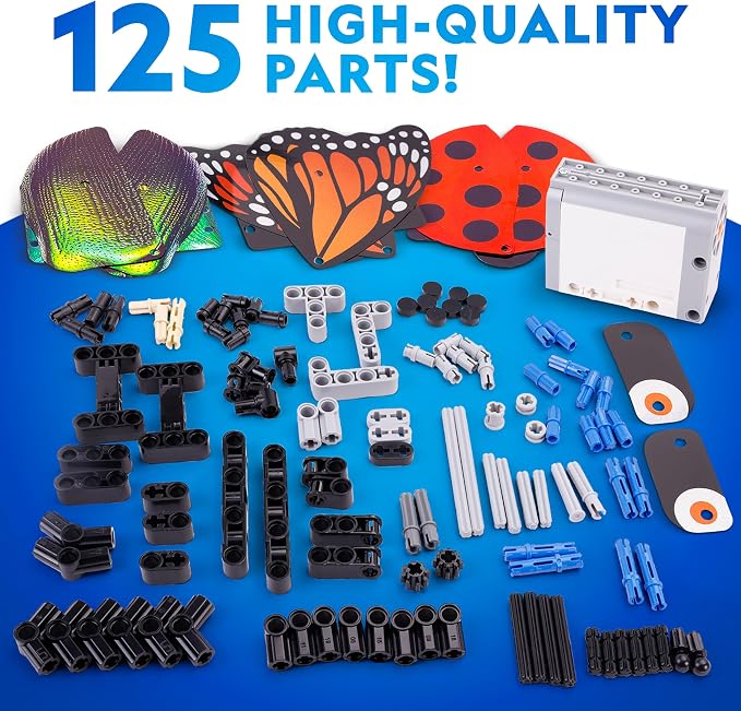 National Geographic Robotic Bug Engineering Science Kit for Kids | Build a Robot Insect, Flapping Wings, Butterfly, Ladybug, and Beetle Skins, Animatronic Engineering, STEM Activity - Image 5