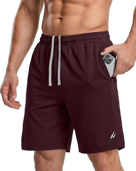 Quick Dry Knit Men's Athletic Shorts Loose-Fit Running Workout Gym Shorts by NYThreads