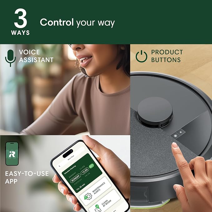 iRobot Roomba 105X Combo Robot Vacuum & Mop with AutoEmpty Dock, Self‑Emptying for Up to 75 Days, 70× Power‑Lifting Suction, Smart LiDAR Mapping, App & Voice Control, Ideal for Homes with Pets & Kids - Image 10