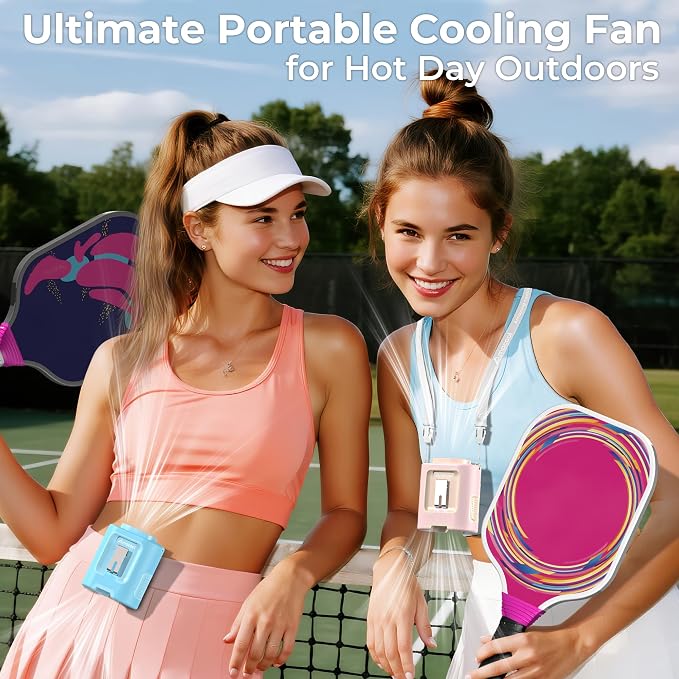 AMACOOL Mini Portable Waist Fan Clip on, Birthday Gifts for Mother Mom Her Girl, 13000RPM Rapid-Cooling Personal Neck Fans, Wearable Shirt Belt Fan for Women Men Outdoor Work Jobsite Travel Camping - Image 2