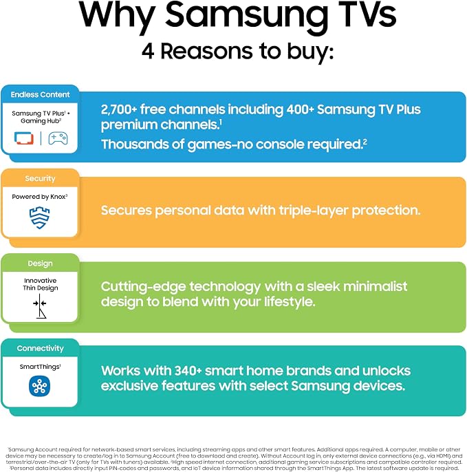 Samsung 50-Inch Class QLED Q7F Series Samsung Vision AI Smart TV (2025 Model, 50Q7F) Quantum HDR, Object Tracking Sound Lite, Q4 AI Gen1 Processor, 4K upscaling, Gaming Hub, Alexa Built-in - Image 7