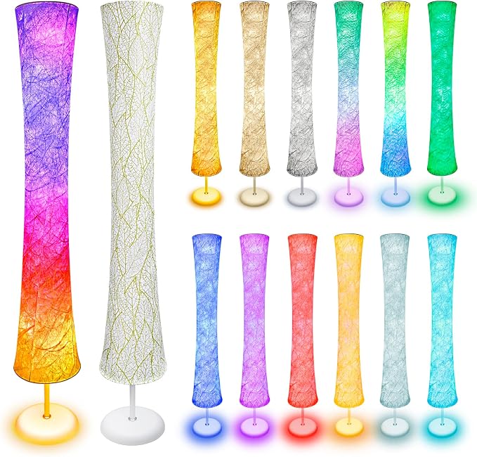 WORLD WIN Floor Lamp, 61'' Smart RGB LED Corner Lamp with Music Sync and 16 Million DIY Colors, 3 Color Temperature, APP & Remote Control, Color Changing Standing Floor Lamp with Stand - Image 2
