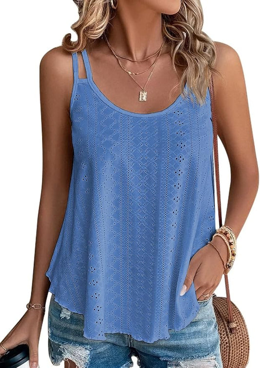 ATHMILE Women's Tank Tops Sleeveless Summer Top Spaghetti Strap Spring Shirt Loose Fit Beach Vacation 2026 Casual by ATHMILE
