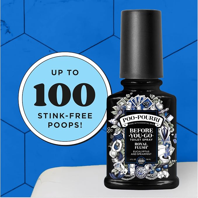 Poo-Pourri Before-You-Go Toilet Spray, Royal Flush, 2 Fl Oz - Eucalyptus and Spearmint - Image 8