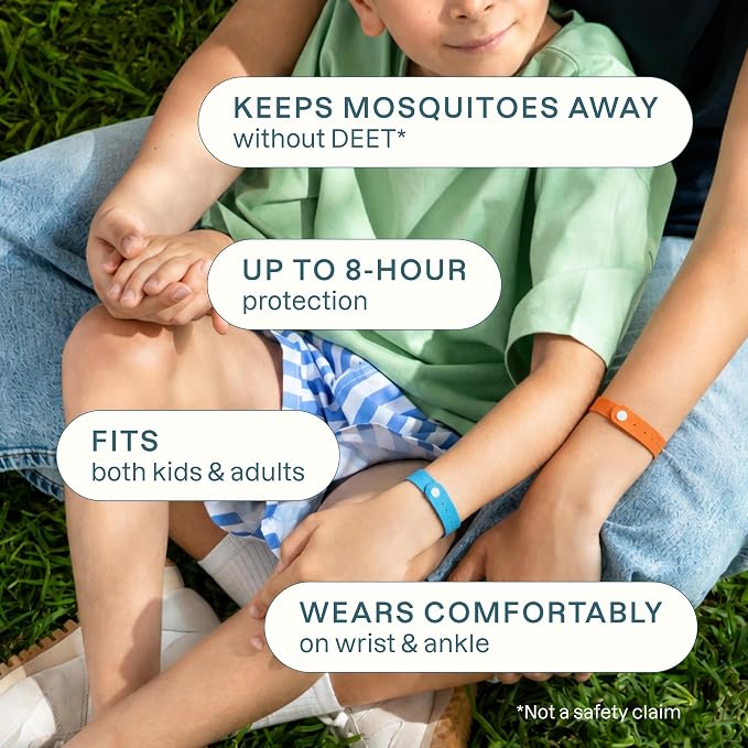 Cliganic Mosquito Repellent Microfiber Bracelets (20 Pack) - for Adults and Kids, DEET Free Wristbands - Image 2